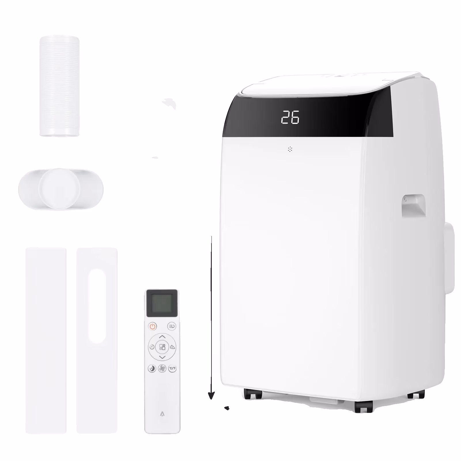Aparat aer conditionat portabil 4 in 1, alb, 51m², 2kW, silentios