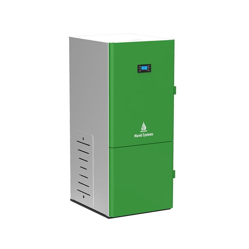 Centrala peleti compacta Mareli Premium RubynoR ECOSTAR SBN35 20-35KW -stabilizator, kit evacuare inox, kit hidraulic- All inclusive