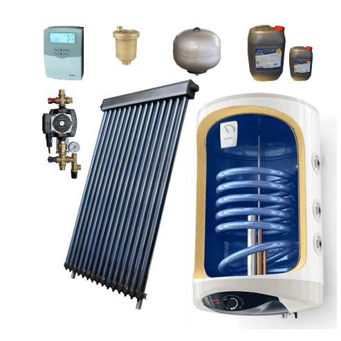 Sistem solar presurizat heat-pipe 2 persoane, tuburi vidate